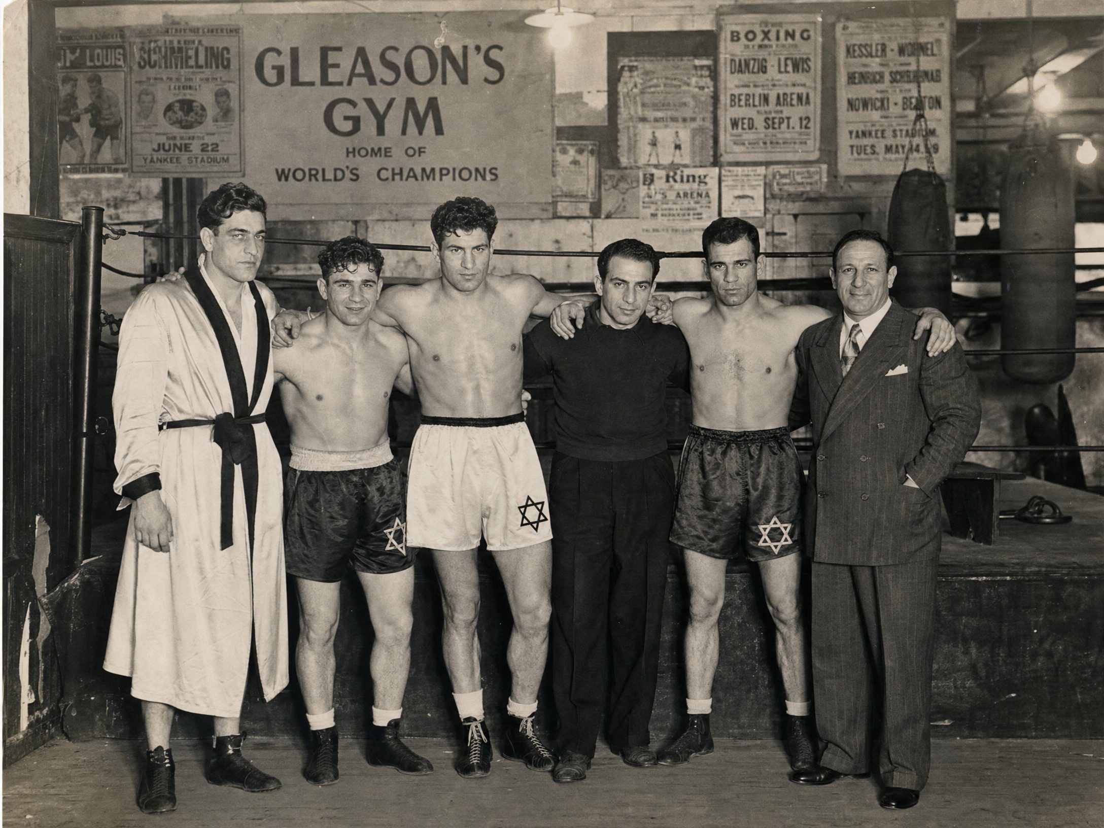 Legendary Jewish fighters at Gleason's Gym, New York City, circa 1935