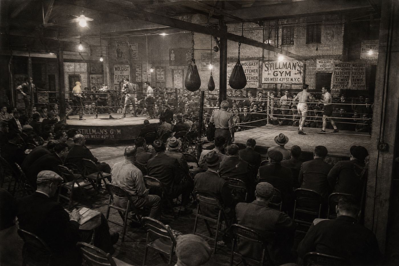 Stillman's Gym interior, 919 Eighth Avenue, New York City, circa 1935